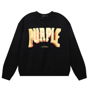 Purple Brand Logo Printed Sweatshirts