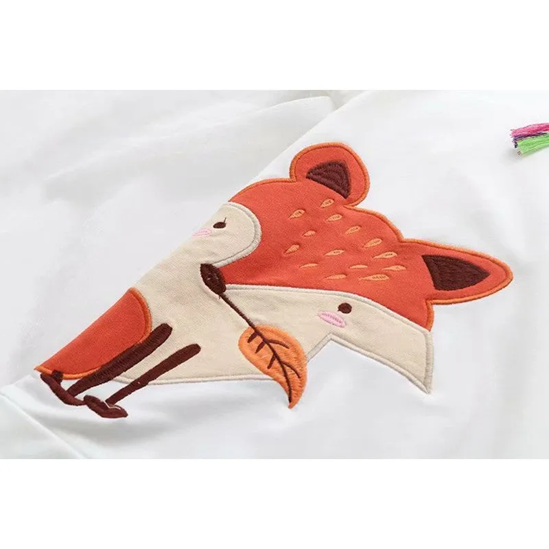 "FOX EMBROIDERED" HOODIE N082807