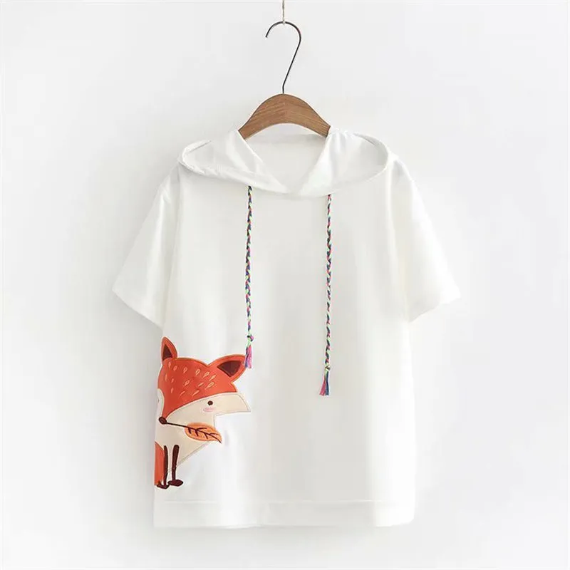 "FOX EMBROIDERED" HOODIE N082807