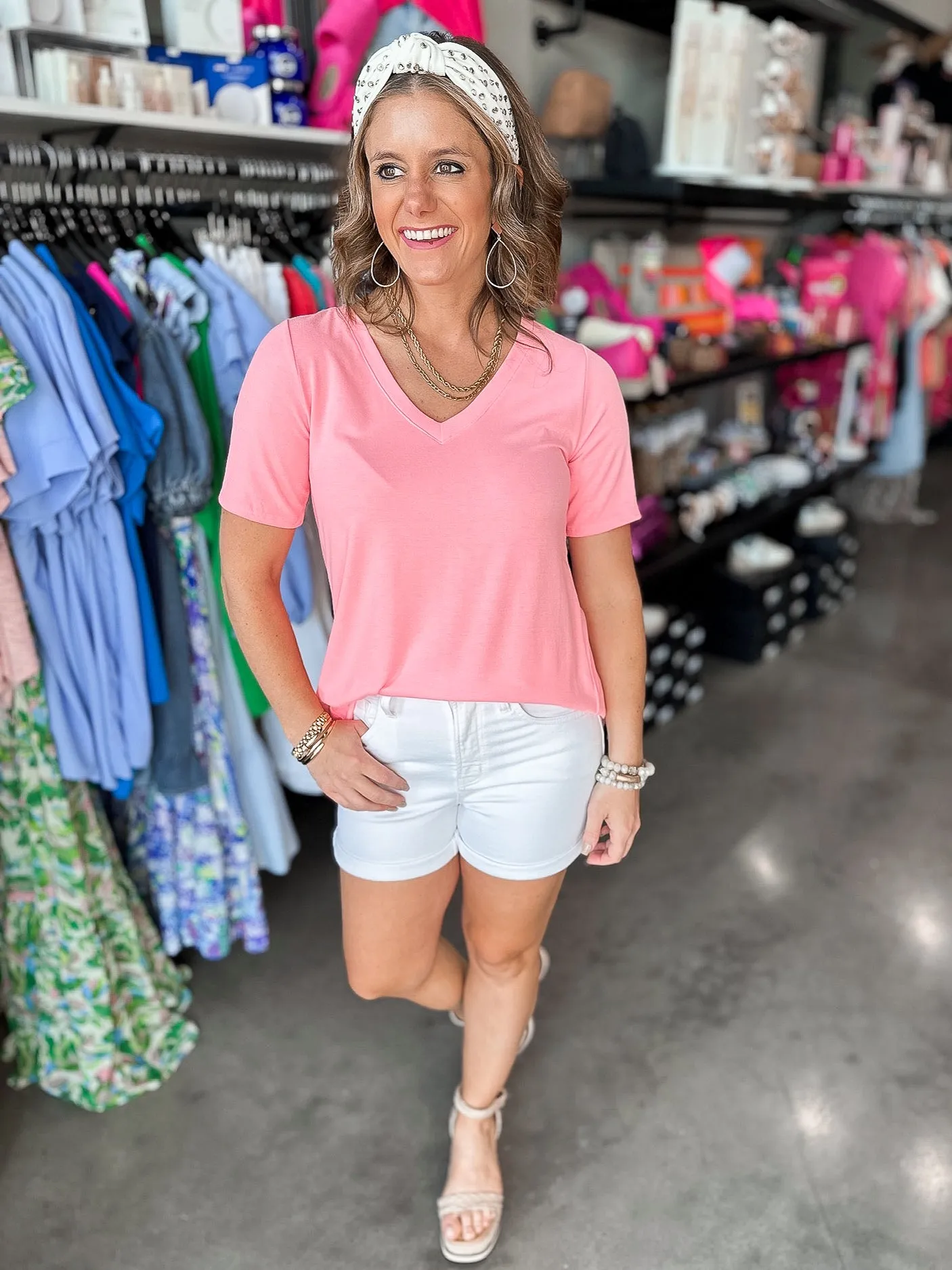 Sally V Neck Soft T Shirt