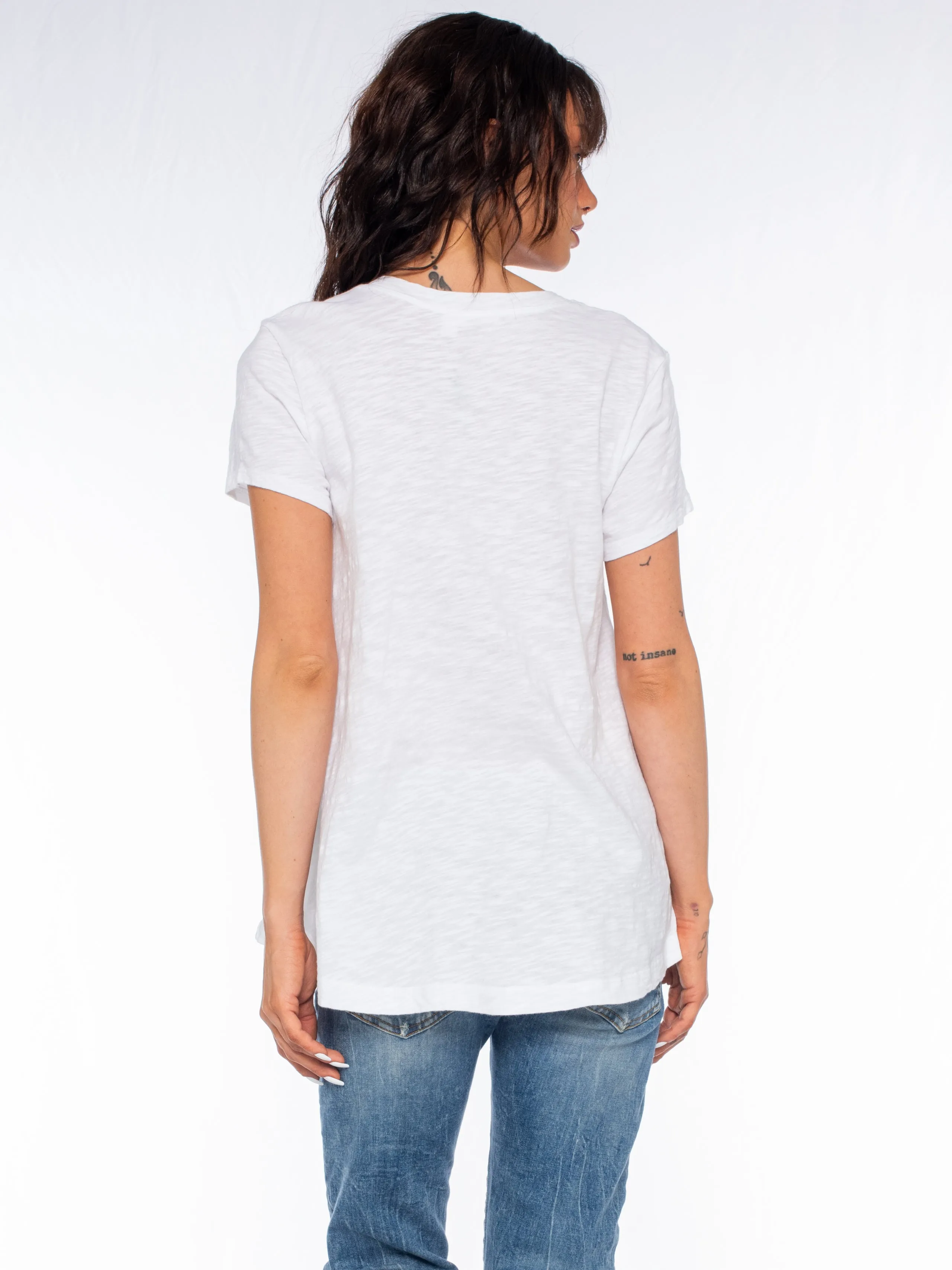 Short Sleeve V-Neck Trapeze Top