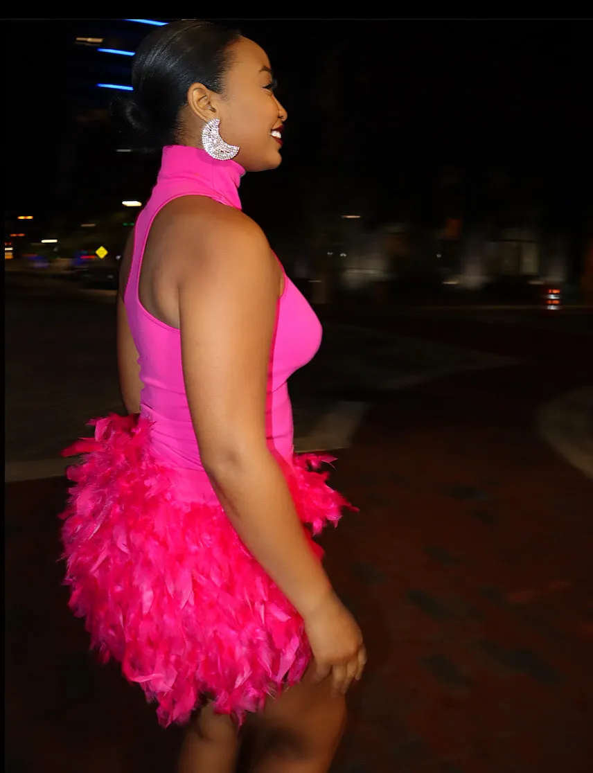 Signature Racerback Turtlenecks HOT PINK