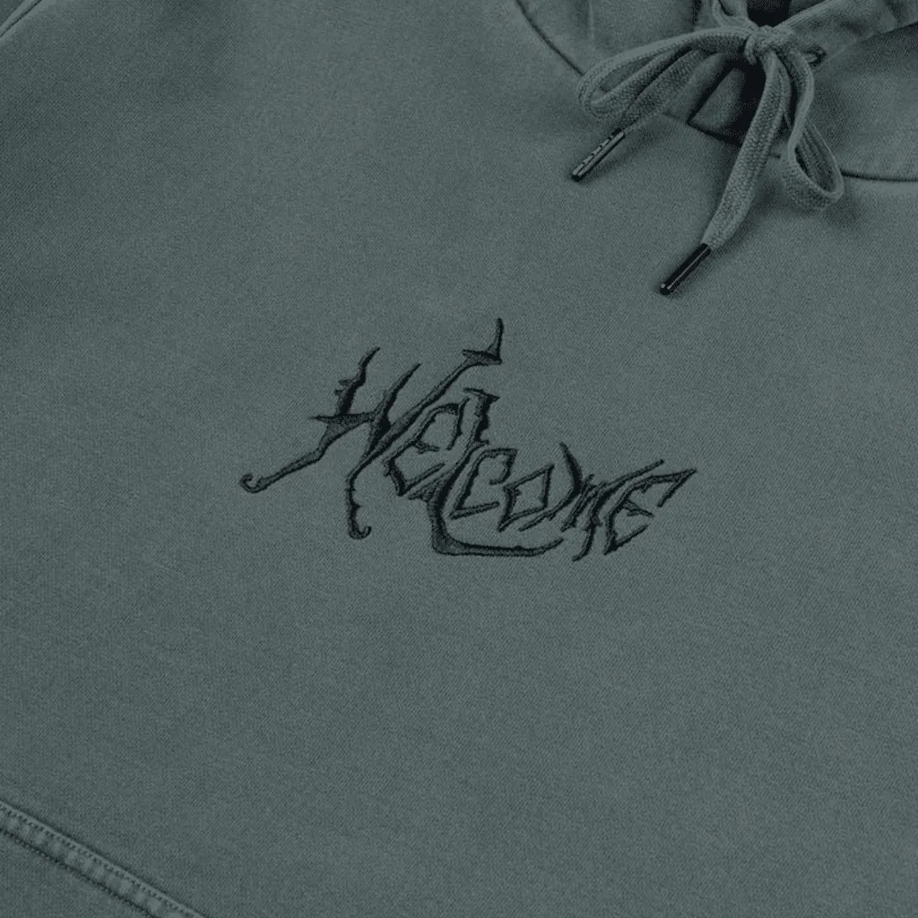 Spine garment dyed hoodie - Duck