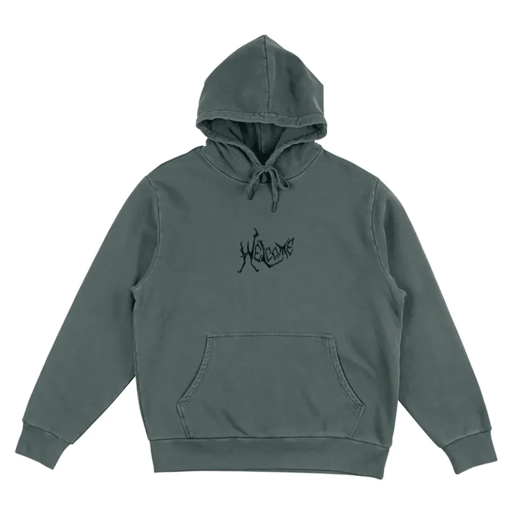 Spine garment dyed hoodie - Duck
