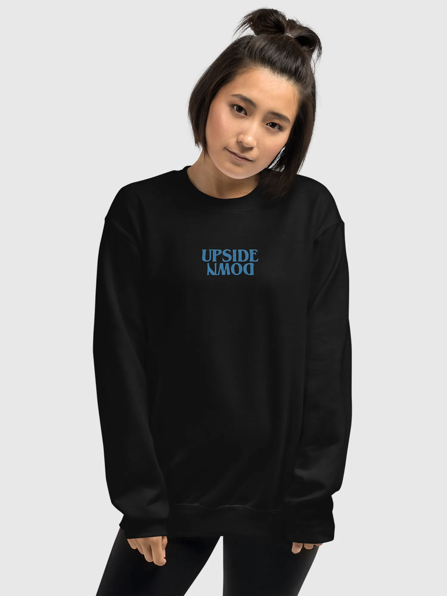 Stranger Things Upside Down Embroidered Crewneck Sweatshirt