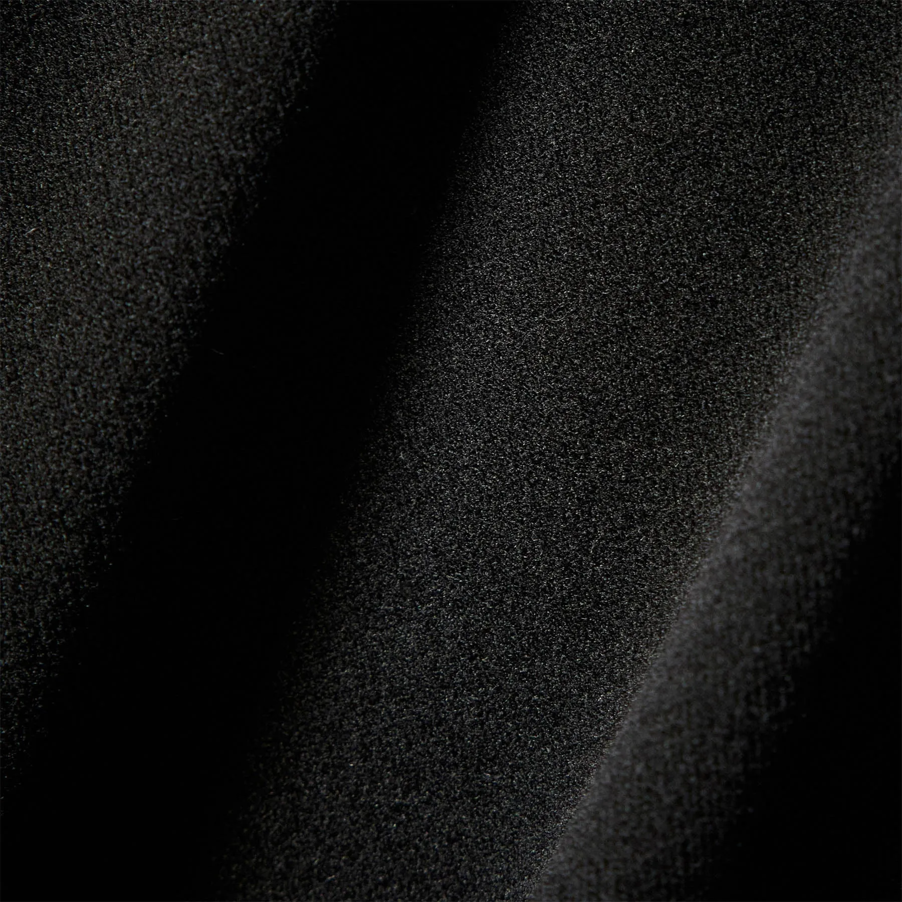 Sueded Stretch Turtleneck - Black