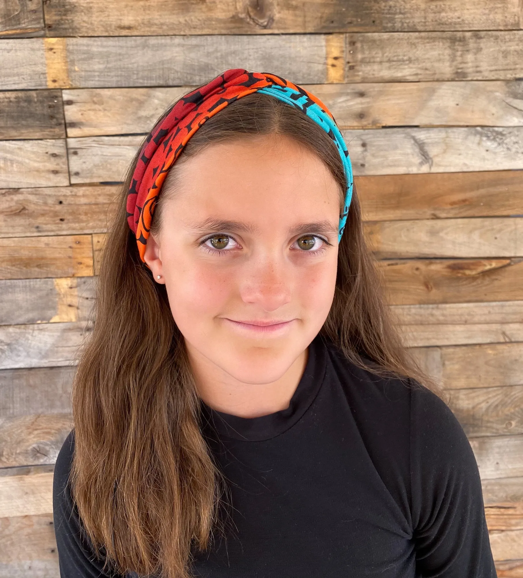 Summer/ Fall Ombre Rainbow Faux Knot Headband