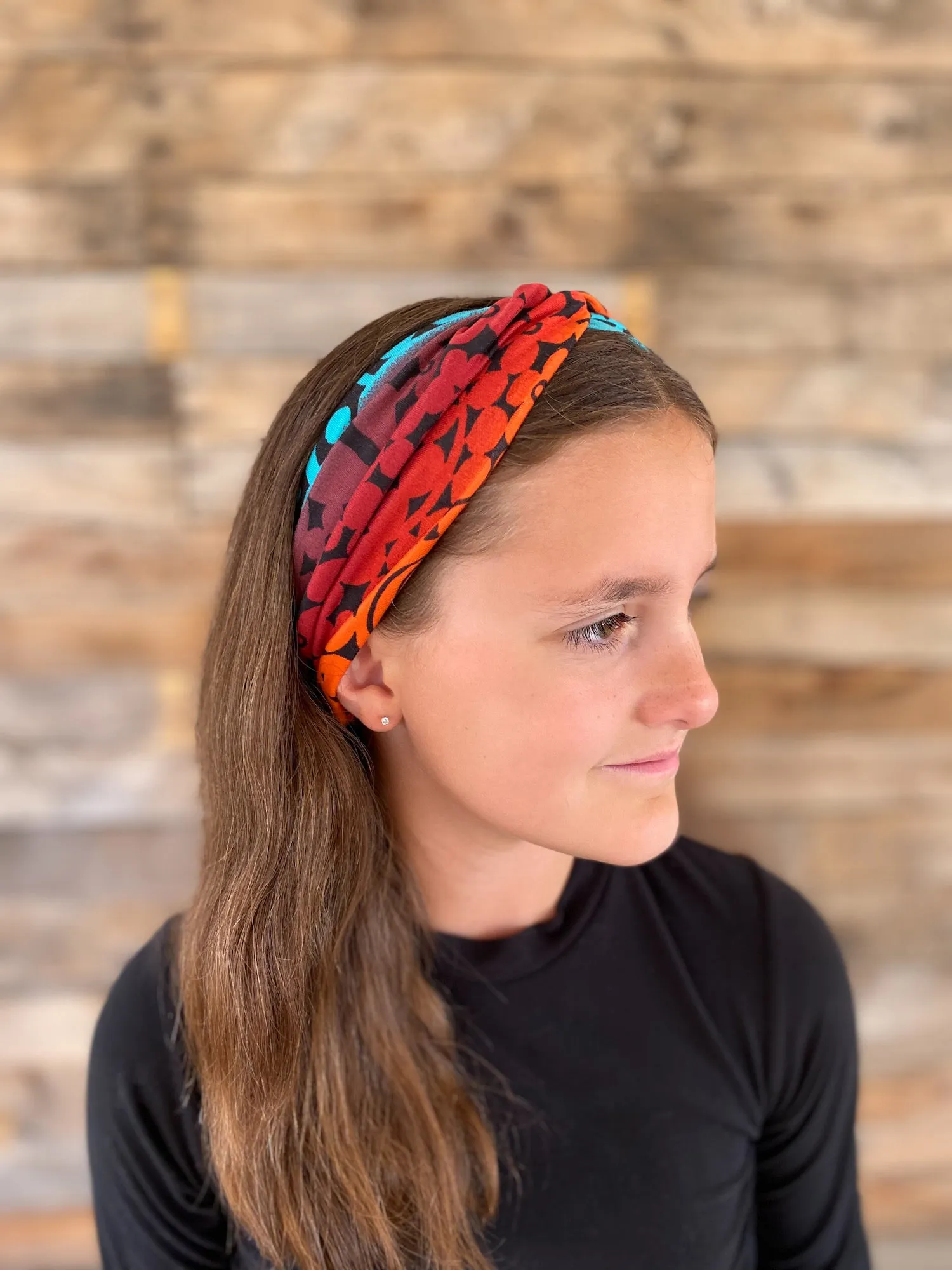 Summer/ Fall Ombre Rainbow Faux Knot Headband