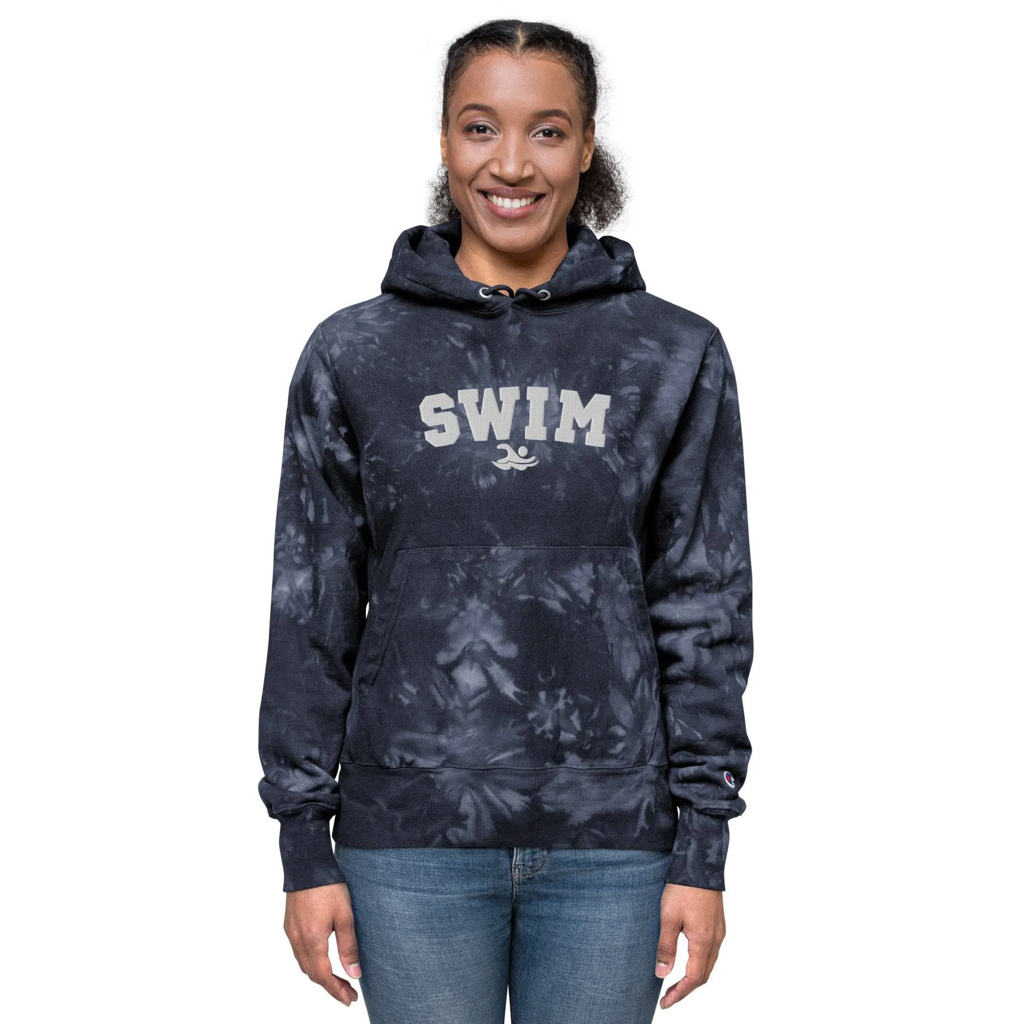 Swim Champion® Premium Hoodie Embroidered Tie-Dye