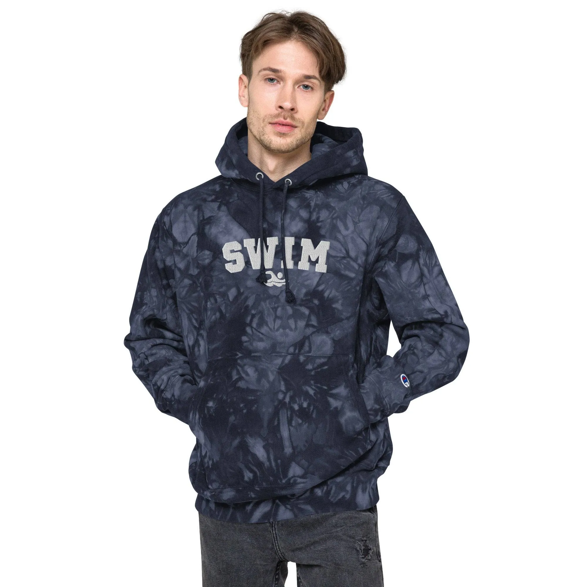 Swim Champion® Premium Hoodie Embroidered Tie-Dye