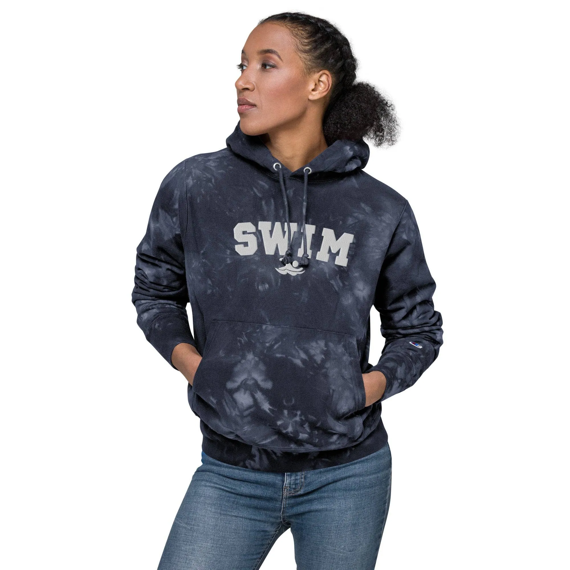 Swim Champion® Premium Hoodie Embroidered Tie-Dye