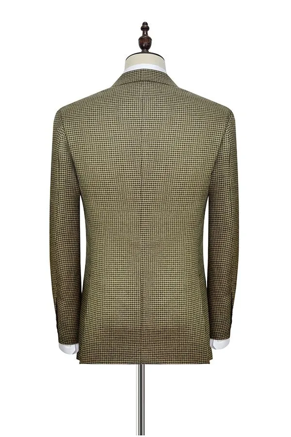 Three Pockets with Flaps Aureate Mens Suits Peak Lapel Suits for Formal