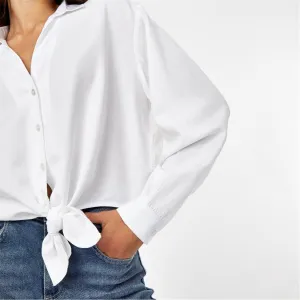 Tie-Front V Neck Blouse