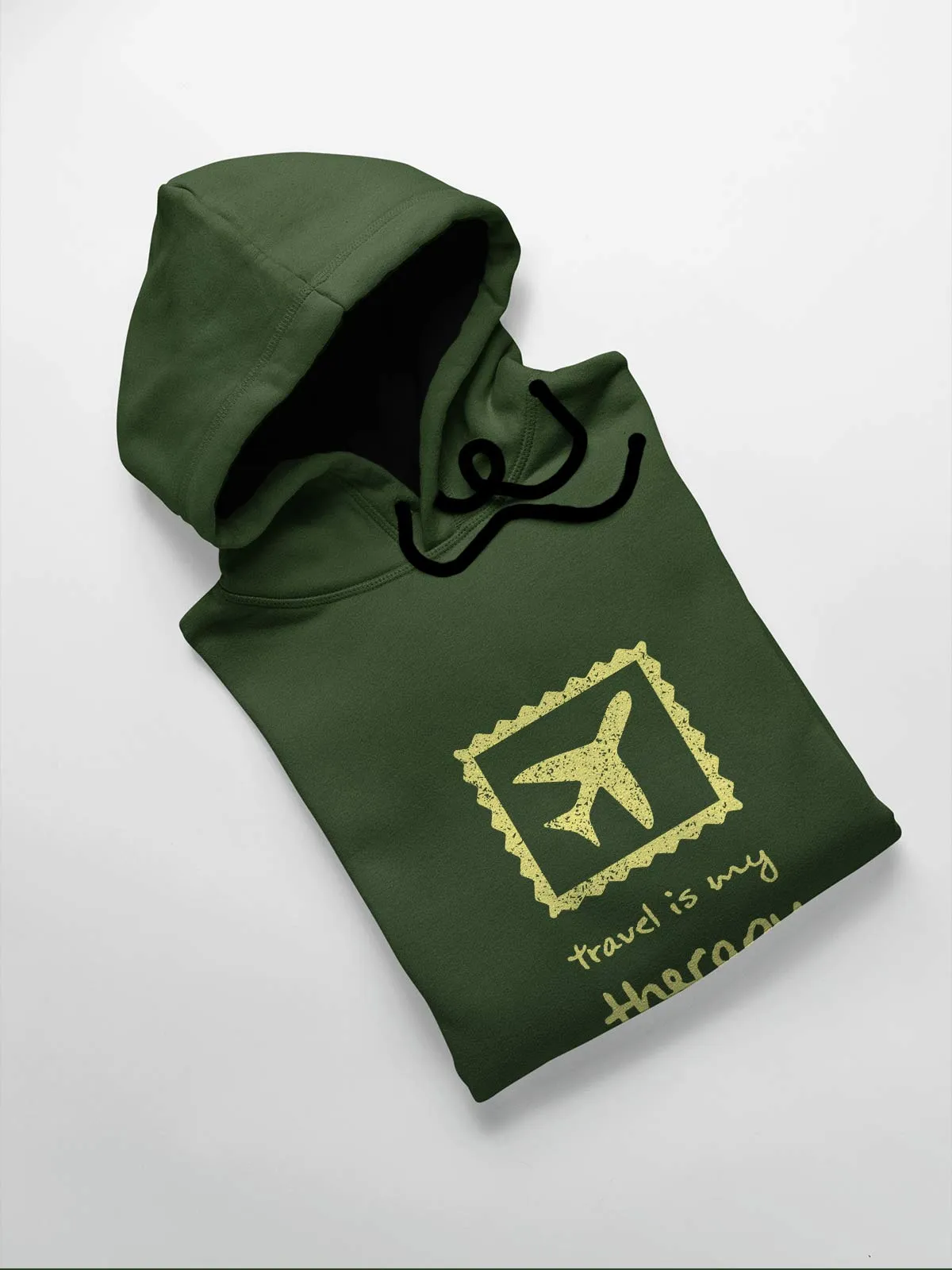 Travel Therapy Printed Cotton Hoodie for Men & Women