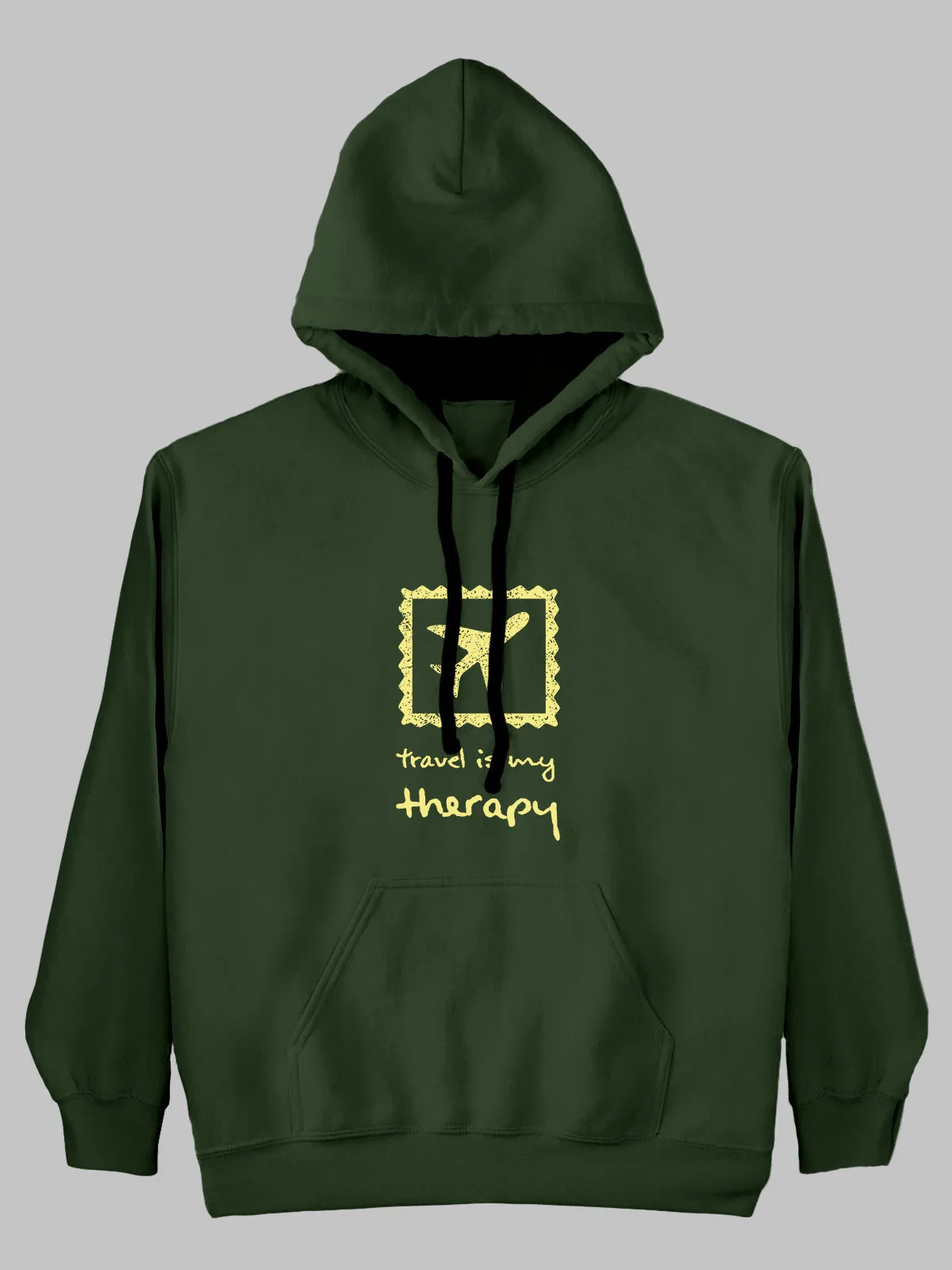 Travel Therapy Printed Cotton Hoodie for Men & Women