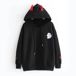 Trick or treat Little Devil Pattern Hoodies Halloween Pullover mp005916