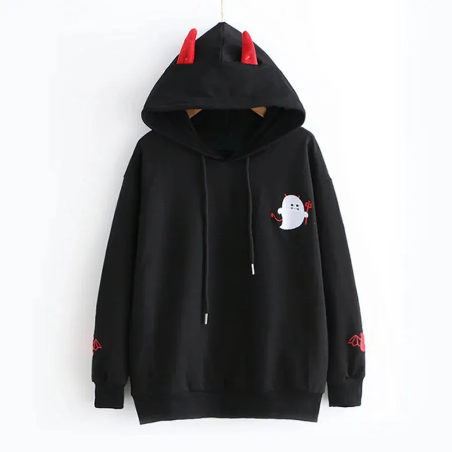 Trick or treat Little Devil Pattern Hoodies Halloween Pullover mp005916