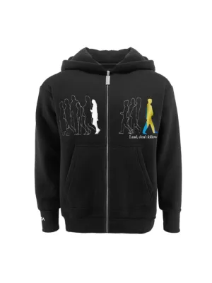 UKRAINE EMBROIDERED MEN'S ZIP HOODIE