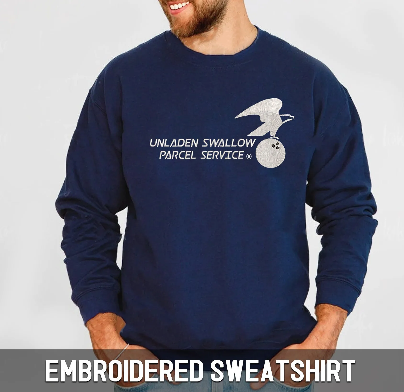 Unladen Swallow Parcel Service Sweatshirt, Hoodie, Premium Tshirt