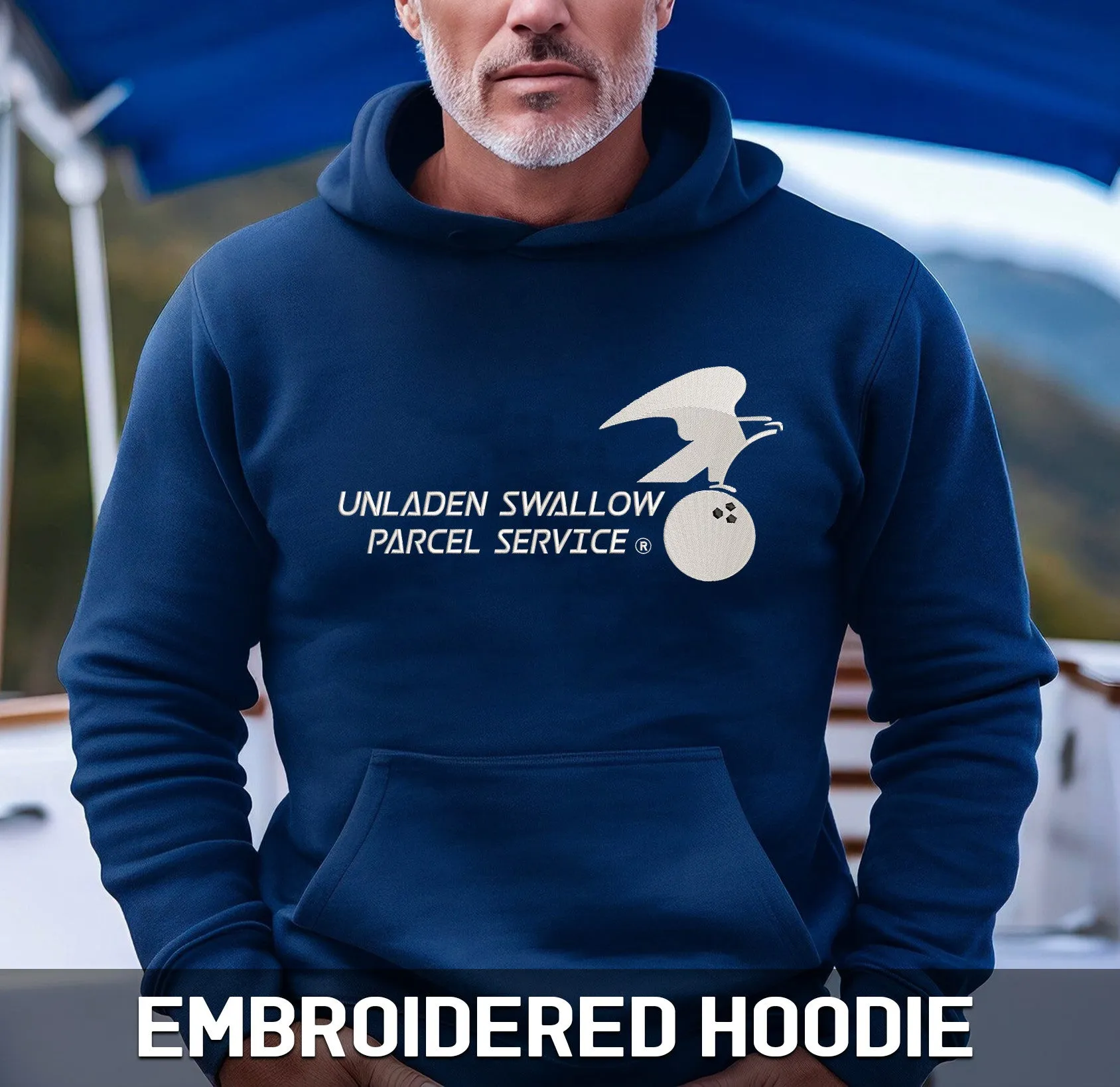 Unladen Swallow Parcel Service Sweatshirt, Hoodie, Premium Tshirt