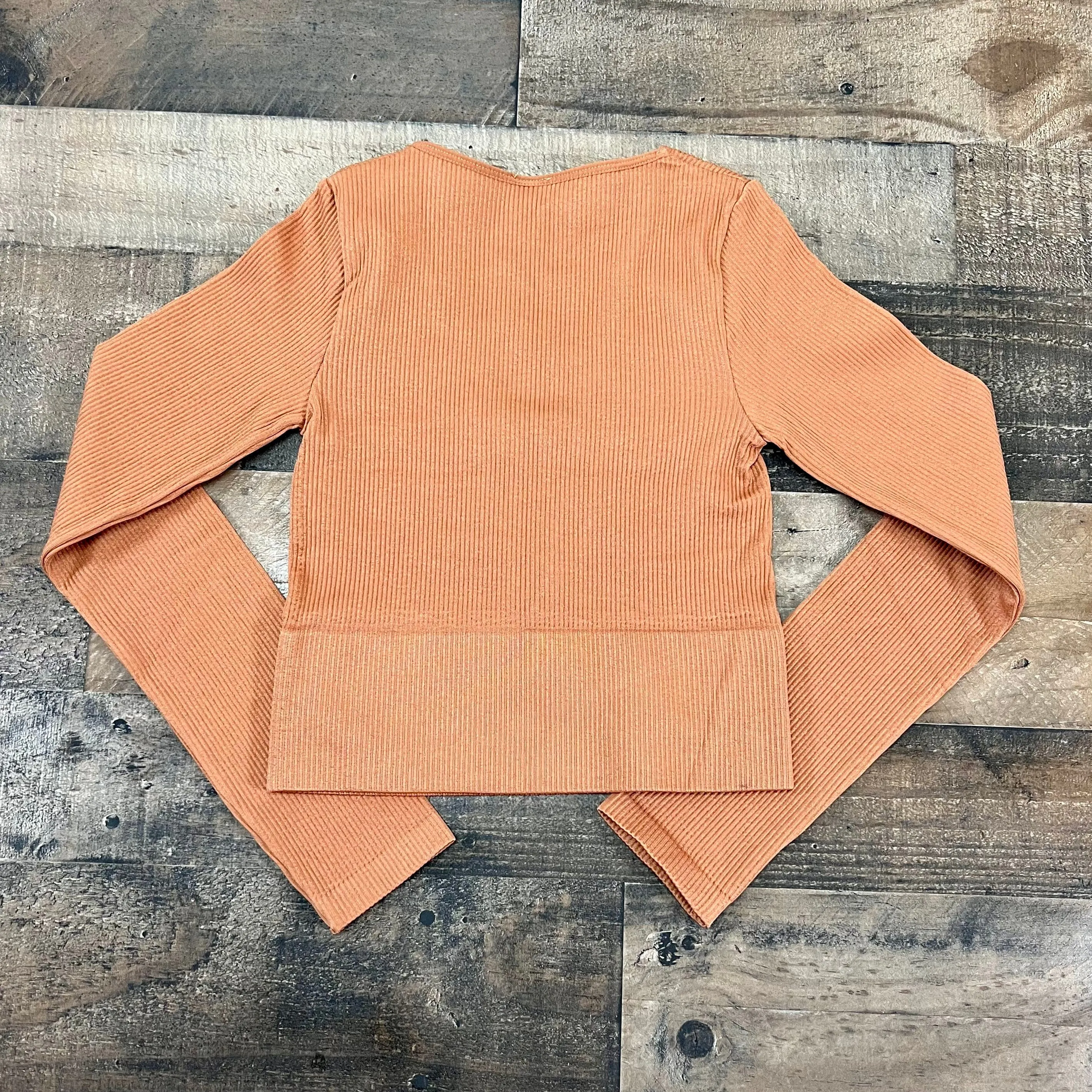 V-Neck Crop Long Sleeve