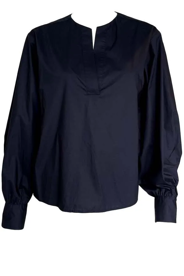 V-Neck Long Sleeve Popover