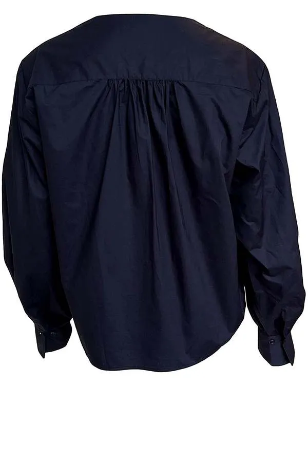 V-Neck Long Sleeve Popover