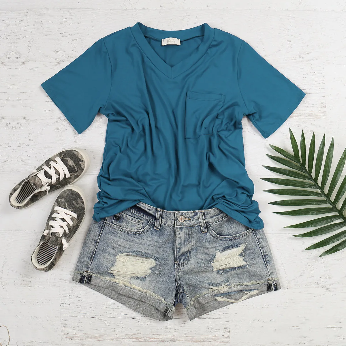 V-Neck Pocket Top