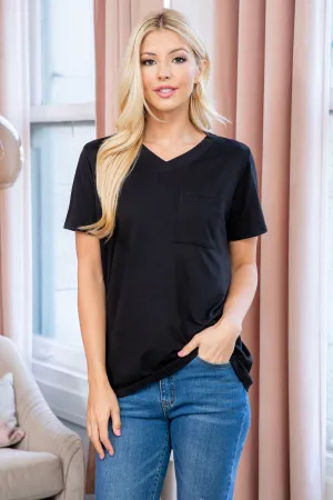 V-Neck Pocket Top
