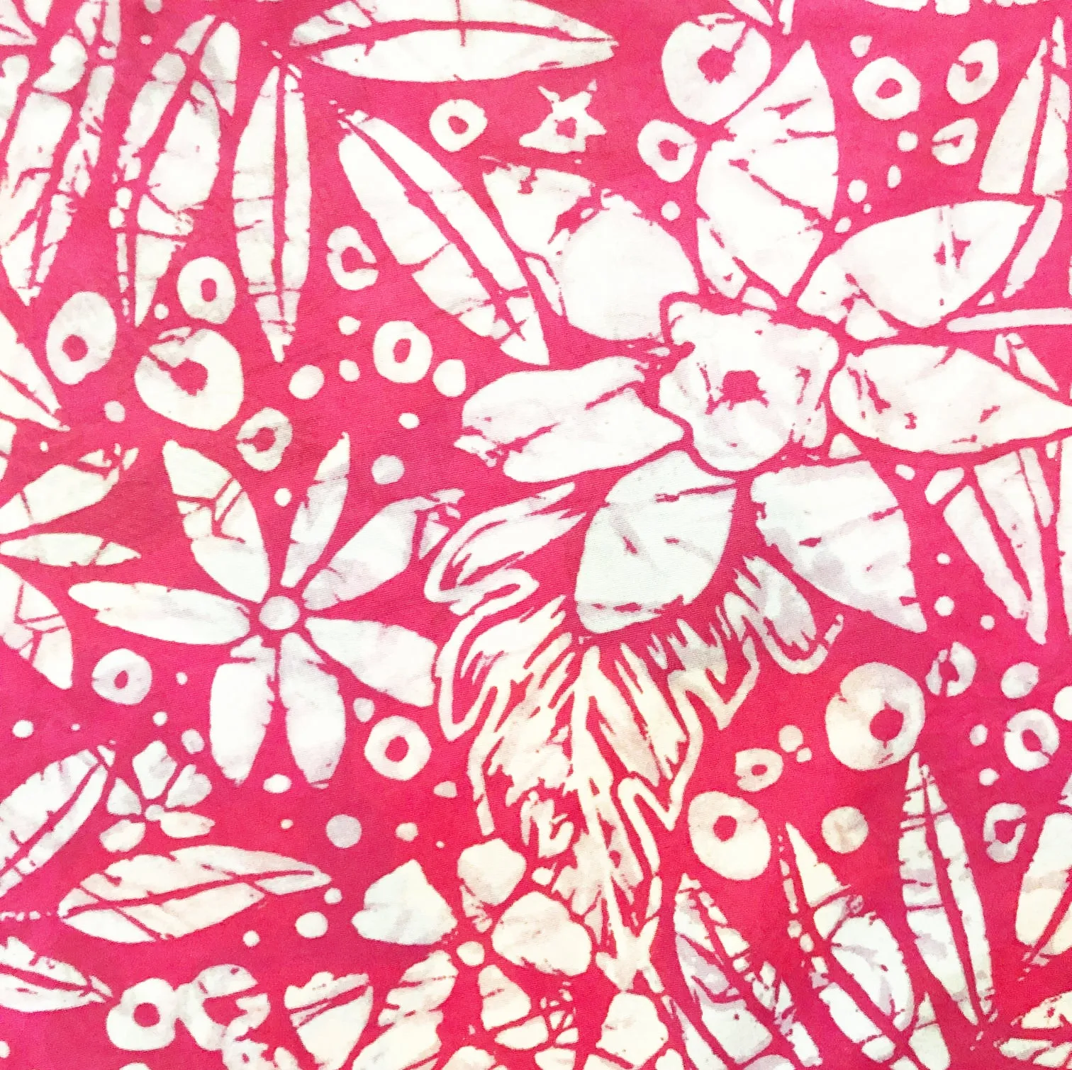 V NECK SPAGHETTI STRAP TOP VINTAGE PINK HAWAII/PINK BATIK