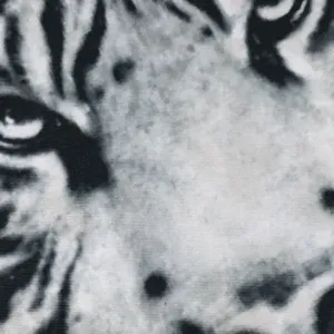 V NECK SPAGHETTI STRAP TOP WHITE TIGER/SNOW LEOPARD