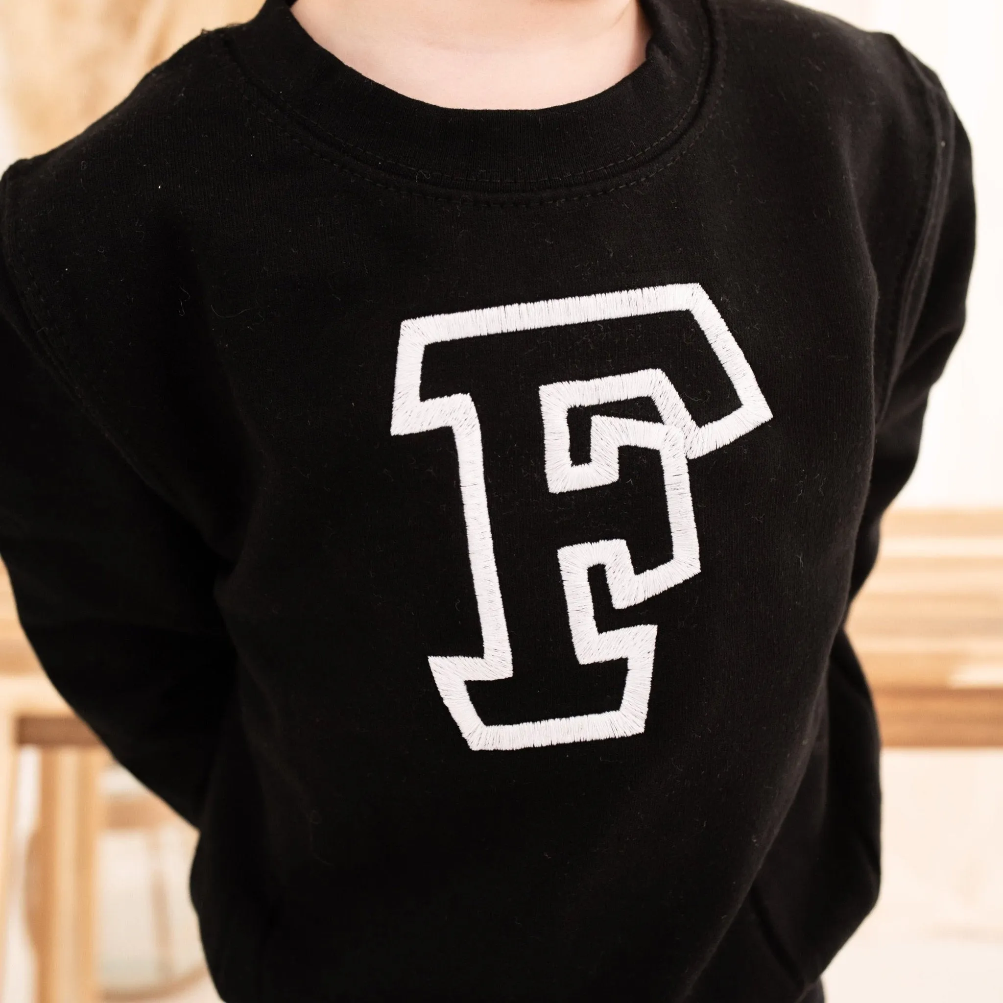 Varsity Initial Embroidered Sweater