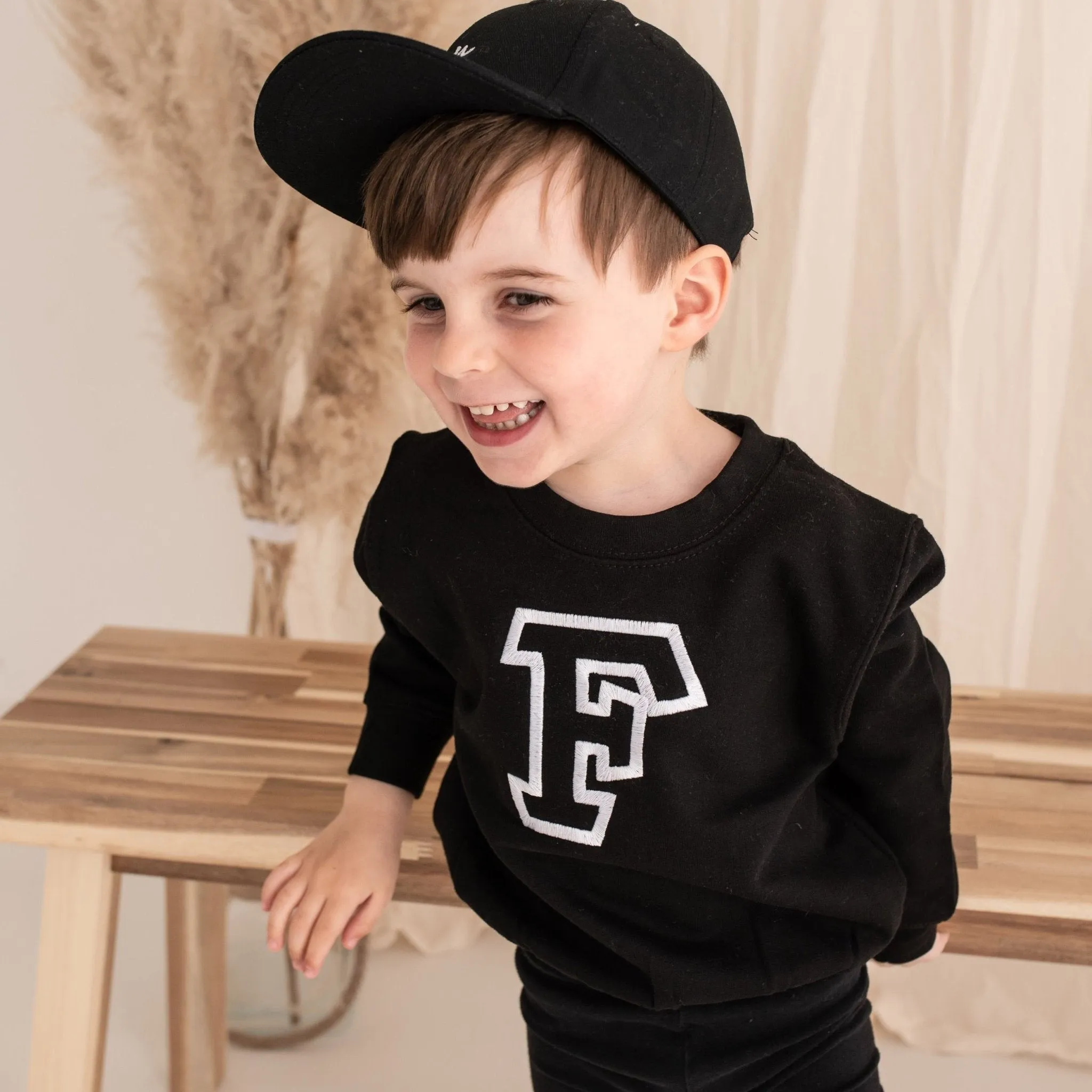 Varsity Initial Embroidered Sweater