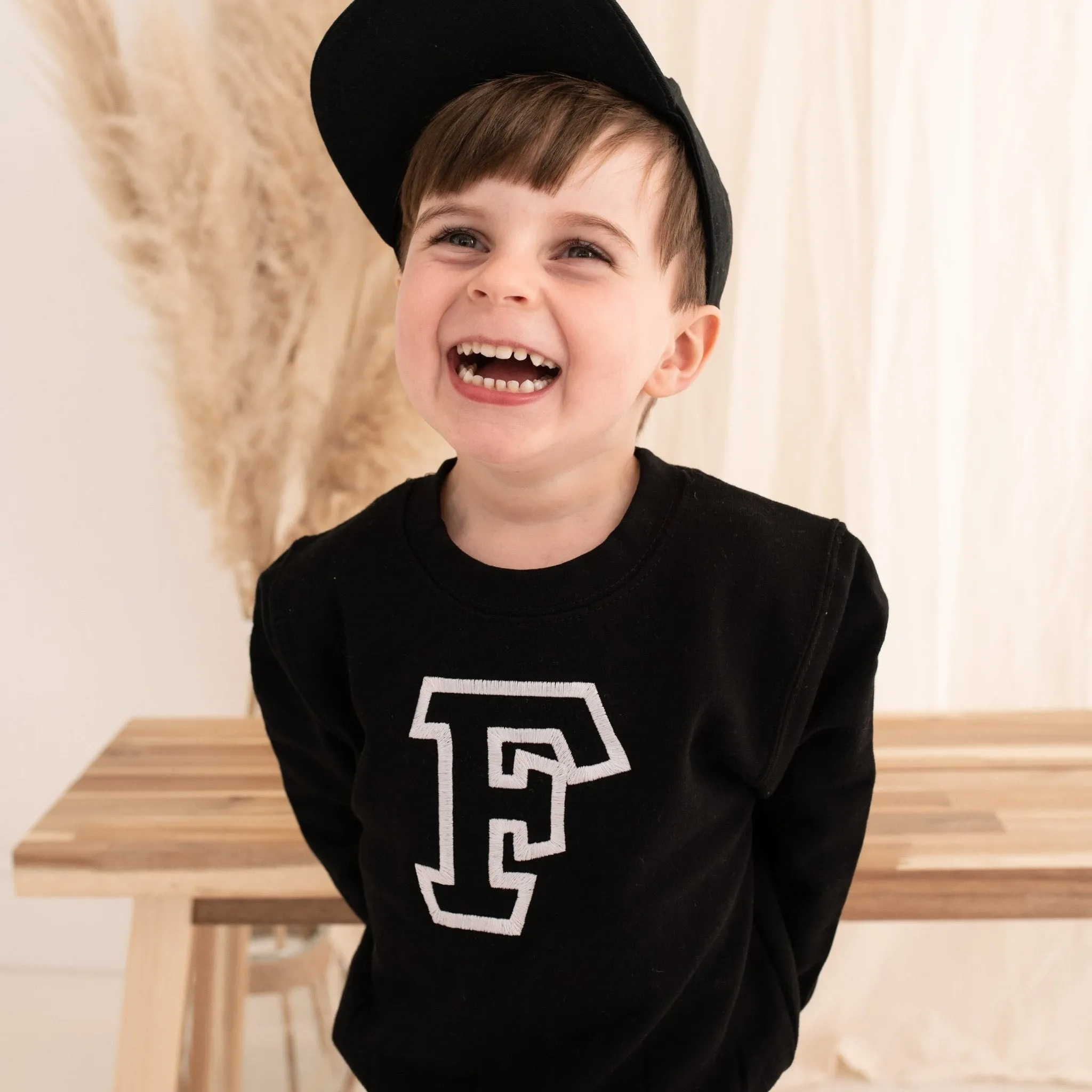 Varsity Initial Embroidered Sweater