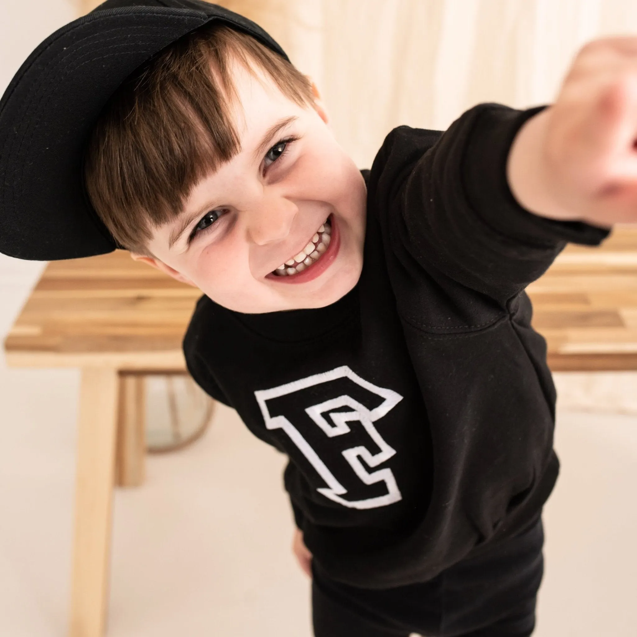 Varsity Initial Embroidered Sweater