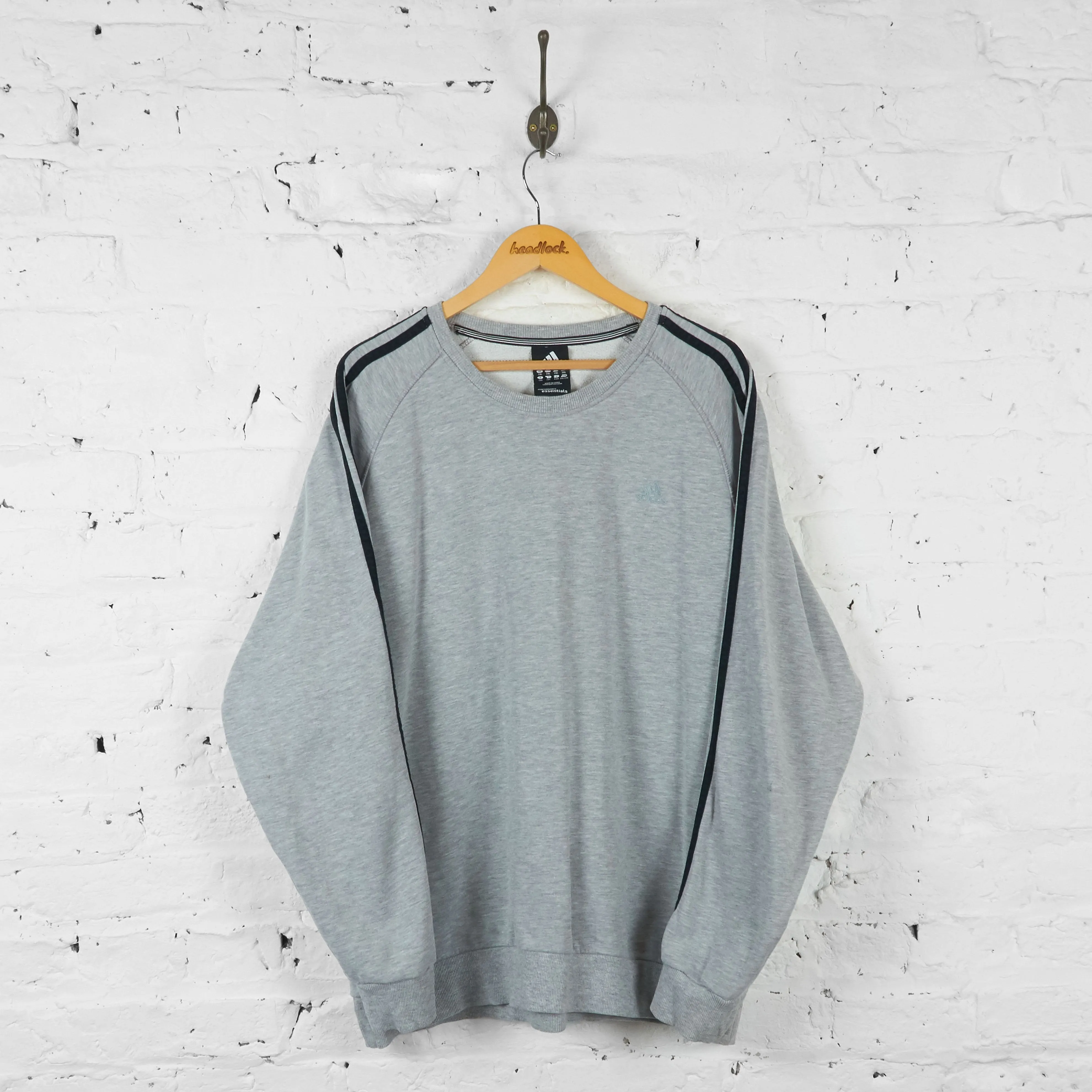 Vintage Adidas Sweatshirt - Grey - XXL