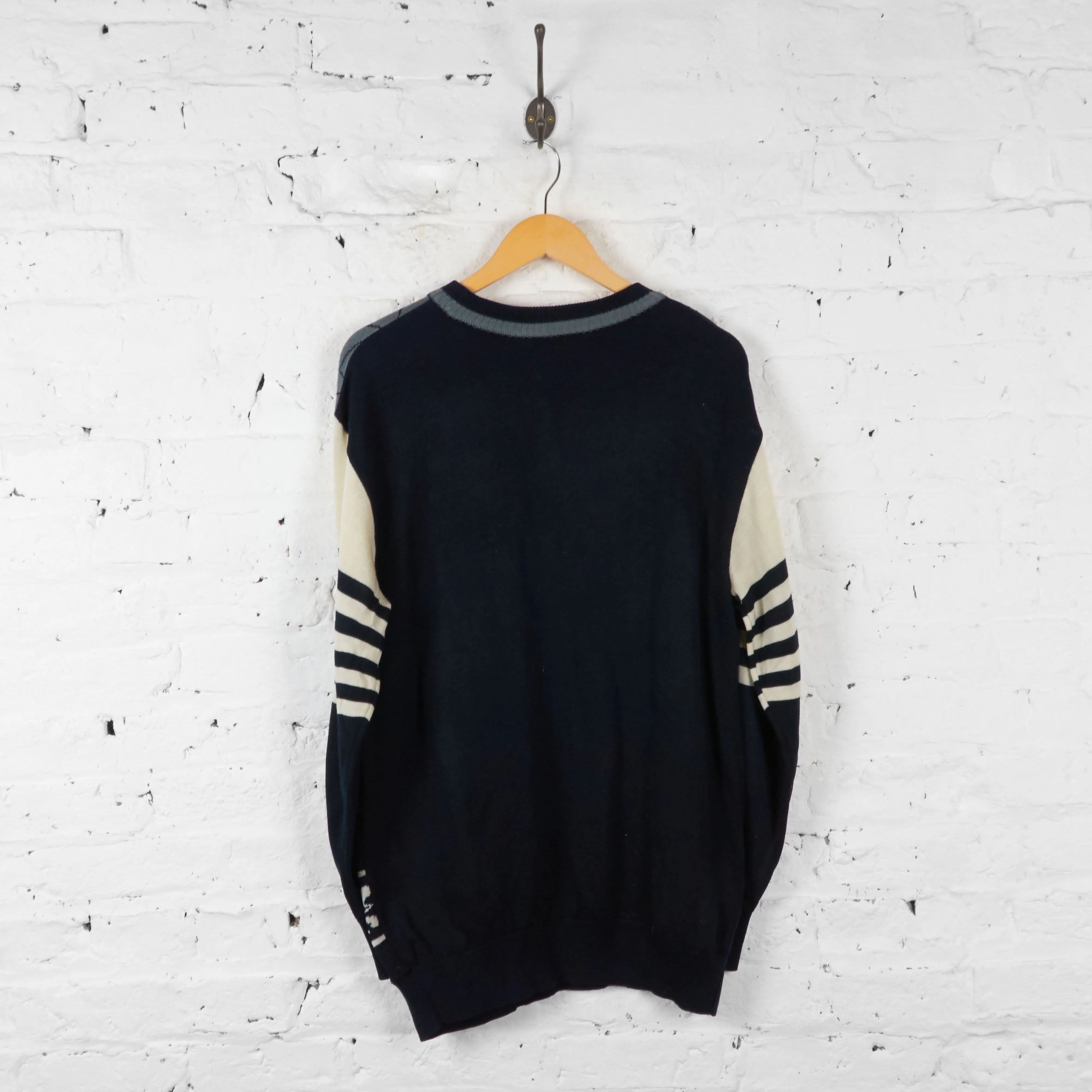 Vintage Jupiter Club Elephant Jumper - Grey/Gold - L