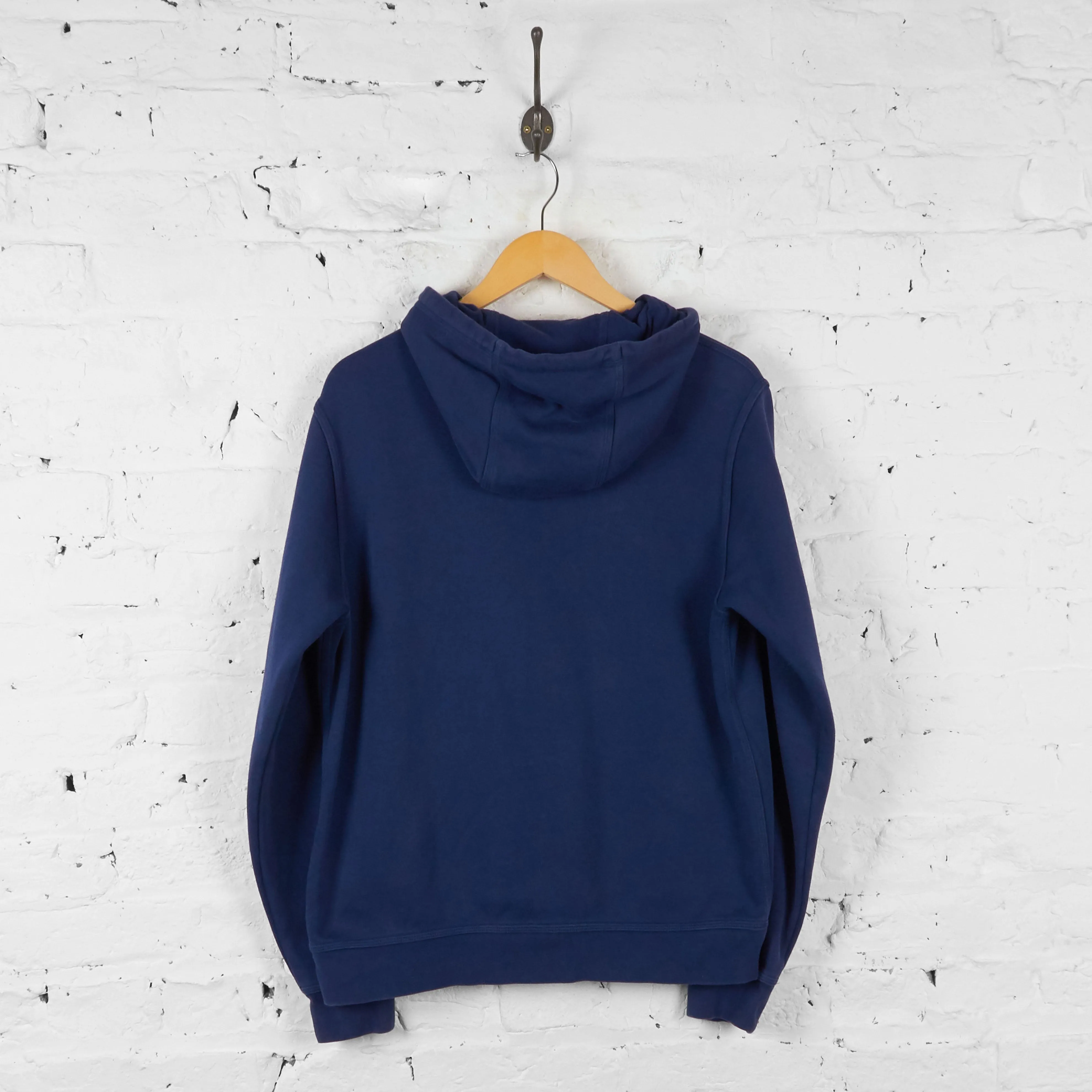 Vintage Nike Tick Hoodie - Blue - M