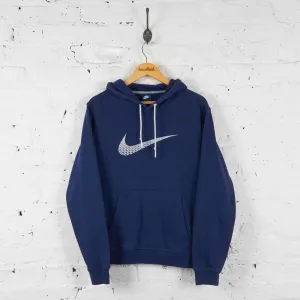 Vintage Nike Tick Hoodie - Blue - M