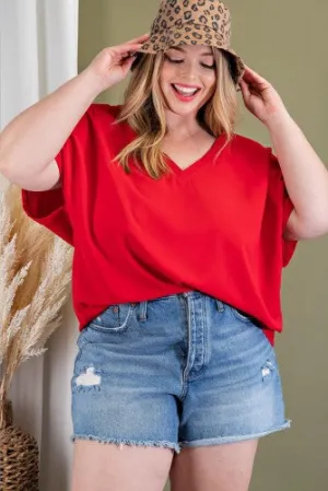 Wine Cuff V Neck Dolman