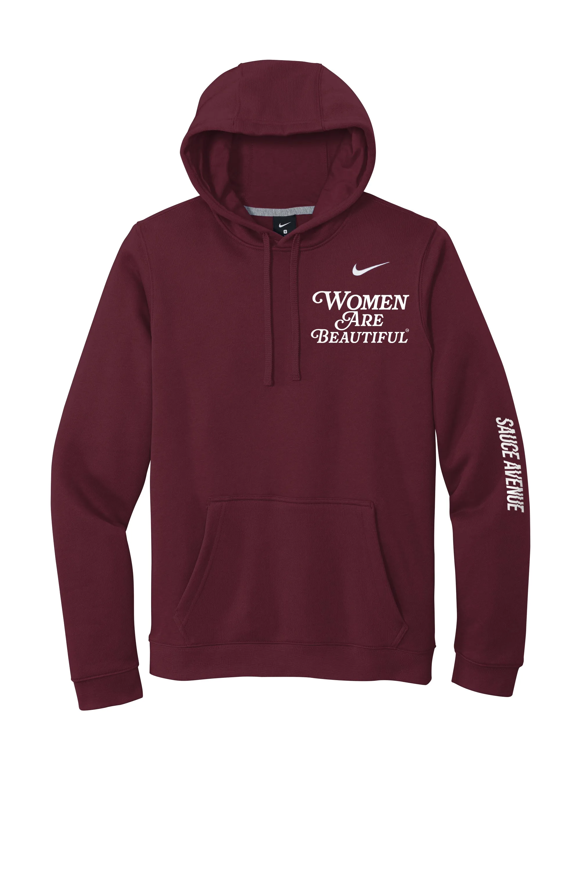 Women Are Beautiful (WH) | Dark Maroon Nike Hoodie
