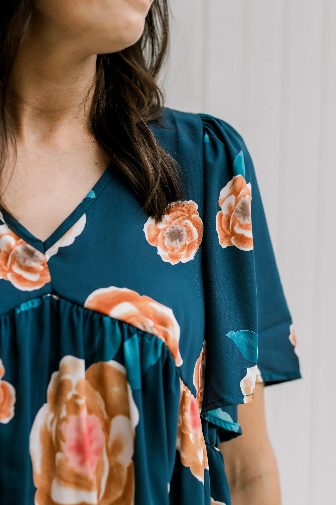 X Blue Poppies Top