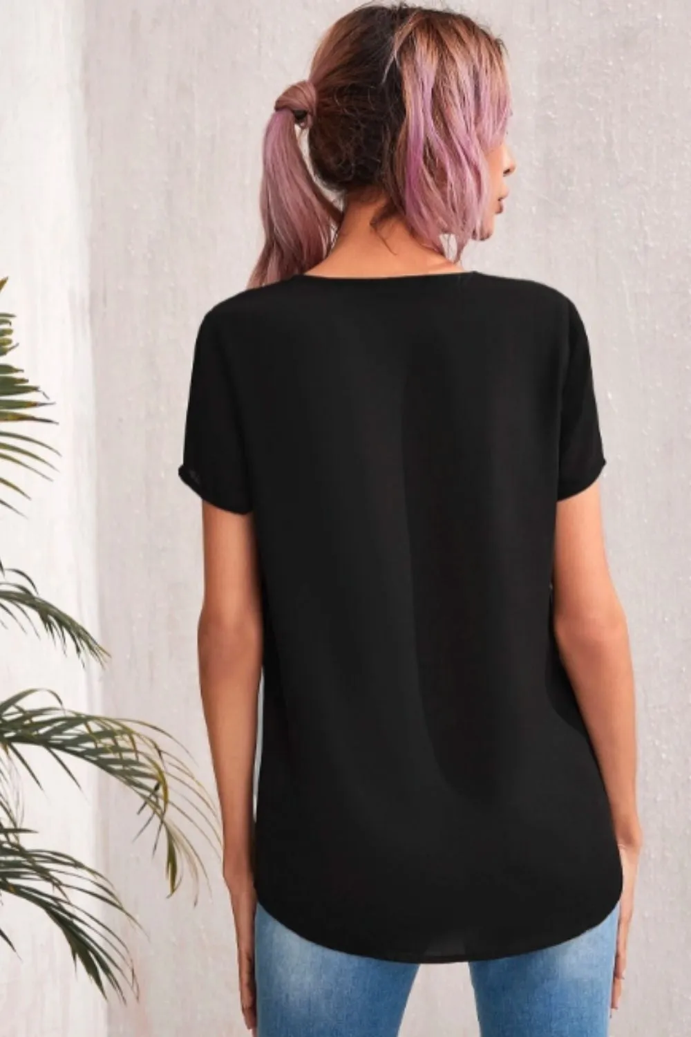 Zipper Placket Solid Top